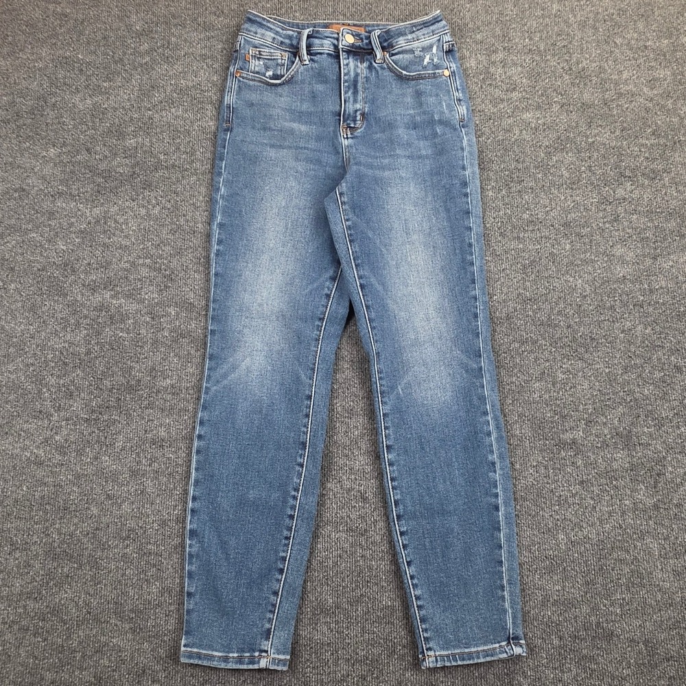 Judy Blue Slim Fit Jeans Women's 5/ 27  High Rise Med Wash Denim Stretch Blue